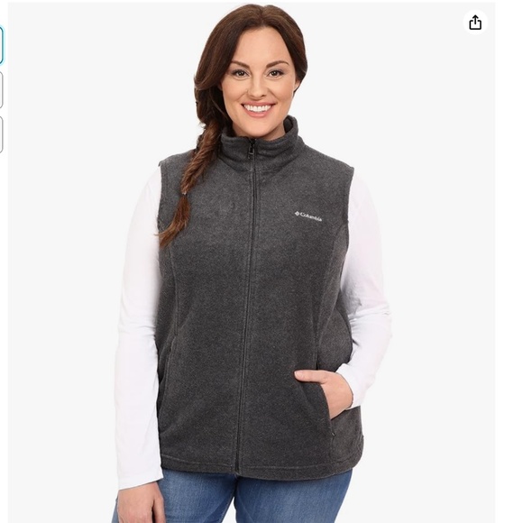 Columbia Jackets & Blazers - Columbia Benton Springs Vest Charcoal Heather Size Medium Womens Fleece Gray